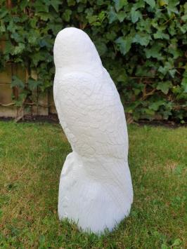 garden statue of a white eagle, eagle