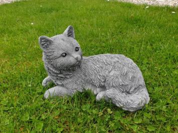 sculpture of a cat, concrete