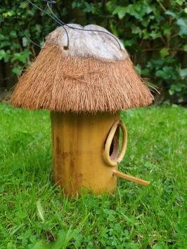 Bird house, bamboo, coconut