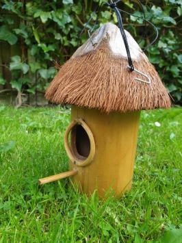 Bird house, bamboo, coconut