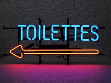 Neon <-- Toilettes - 56 cm - Blue with Red