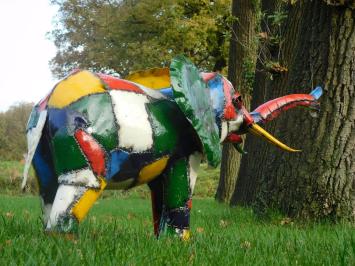 Statue Elefant - 115 cm - Handgefertigtes Kunstwerk