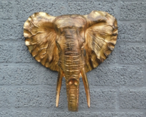 Beautiful black and gold elephant head wall ornament, beautiful!!