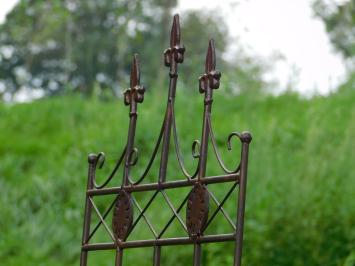 French Lily Fence - Wrought Iron - Dark Brown - Decorative Fence