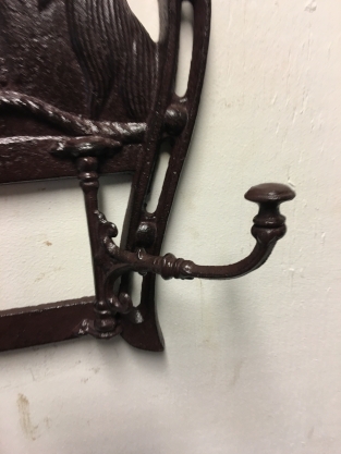 Wall coat rack horse cast iron, 3 hooks, beautiful!!