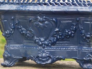 Art Nouveau planter - 55 cm - Aluminium - Dark Blue