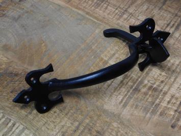 Antique gate lock - door bolt - black - trap lock - made of iron