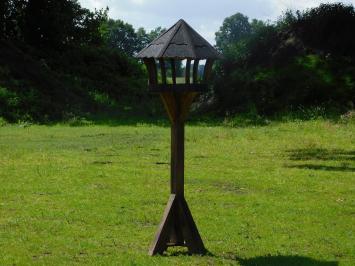 Handgefertigtes Vogelfutterhaus - Robust - 190 cm - Holz