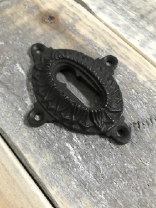 1 rosette for front door, room door lock rosette, antique iron brown