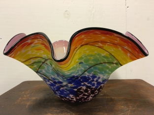 Handmade, blown bowl, fascinatingly beautiful!!!!