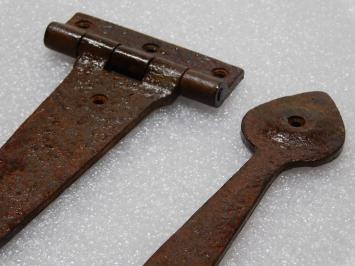 Hinge - Cast iron - Rust with Clear Lacquer