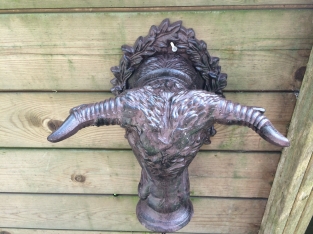 Large doorbell with bull's head, cast iron, very beautiful!!