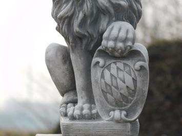 Set of 2 Lions on Pedestal - 100 cm - Stone