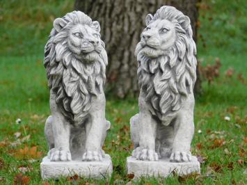 Set Lions - Left and Right - Stone