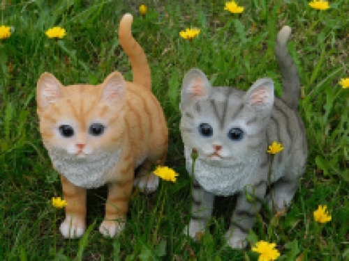 Set of 2 nice cats - polystone