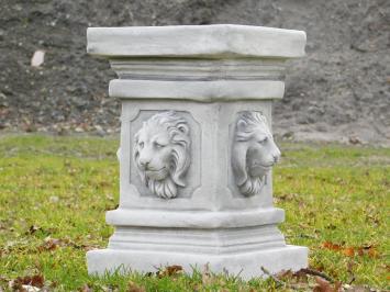 Pedestal with Lion Heads - 47 cm - Stone