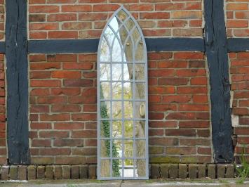 Large Church Window Mirror - Metal Rim - 140 cm x 40 cm