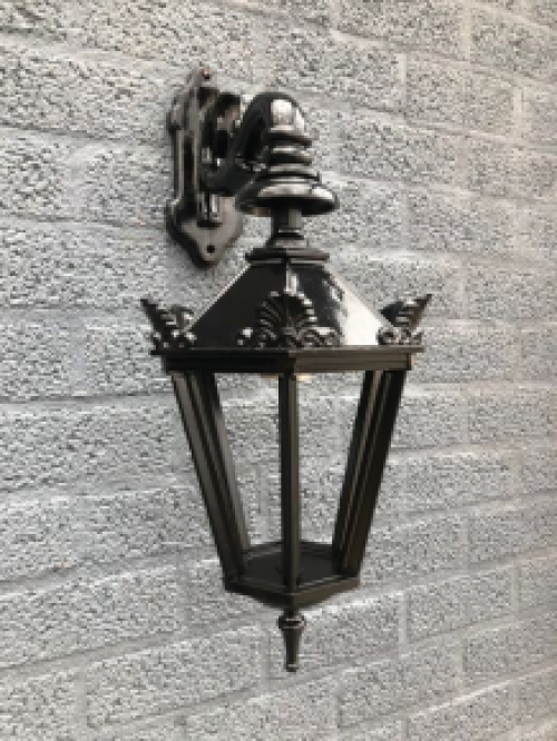 Outdoor lamp Gouda - black - ceramic fitting and glass