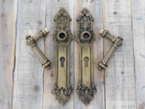 Classic set of door hardware - brass - robust - PZ92