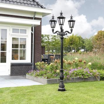 Garden lantern tall Emmeloord 3-light - 235 cm