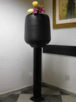 Vase - 50 cm - Schwarz - Metall
