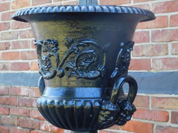 Large Garden Vase - Cast iron - Black - Detailed