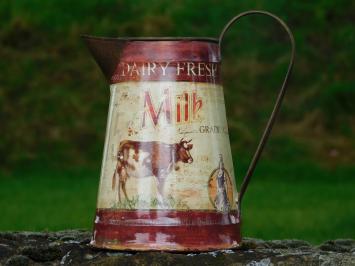 Vintage Milk Jug with Cow - Dairy Fresh