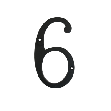 House number 6 - Extra Large - Black