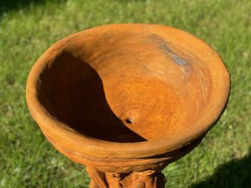 Statue and garden vase ‘Three Women’ with bowl - 85 cm - all stone - oxide