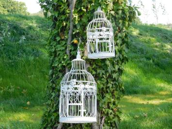 Set of 2 Classic Bird Cages | Metal | Garden Decoration