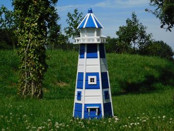 Lighthouse XXL with Lights - 140 cm - Hand-painted - Wood