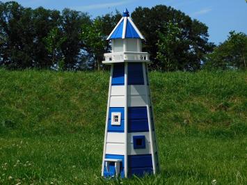 Vuurtoren XXL met Verlichting - 140 cm - Handgeschilderd - Hout