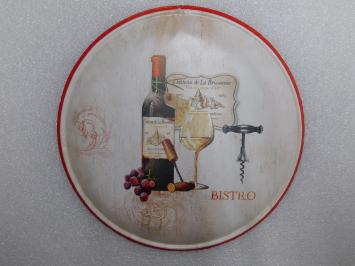 Vintage Wandbord Bistro - 35 cm - Metaal