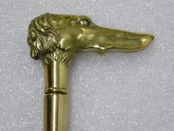 Walking Stick Dog - 88 cm - from Brass and Wood