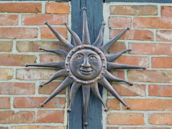 Wall ornament Sun - Copper colour - Metal