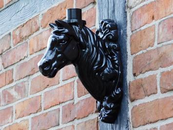 Wandarm Paardenhoofd voor Lamp - Alu - Zwart