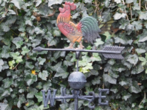 Large weather vane / weather vane with metal garden spike - 183cm high