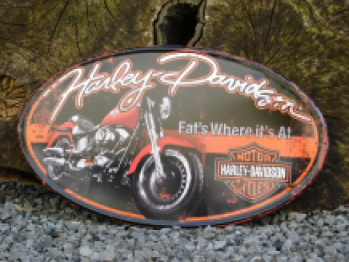 Schönes Metallschild mit Harley Davidson Werbung