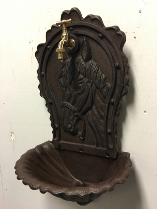 Wall sink cast iron brown with horse head logo, beautiful!!!