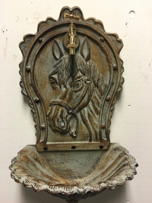 Wall sink with picture horse, cast iron, beautiful!!!