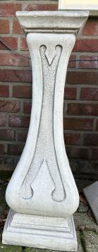 Ornate Pedestal - Narrow Design - 70 cm - Solid Stone