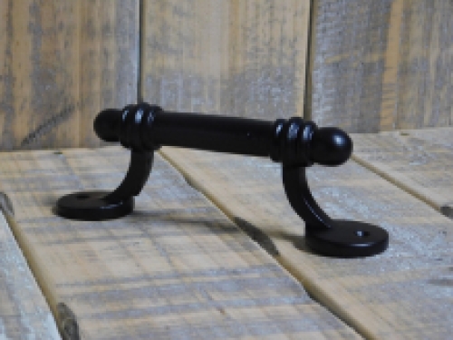 Handle, door handle, furniture fittings of iron in black.